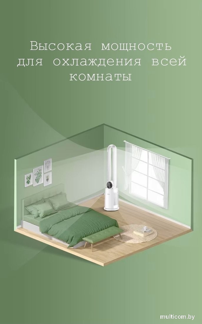Безлопастной вентилятор Sundays Home NDY-EF603R (белый)