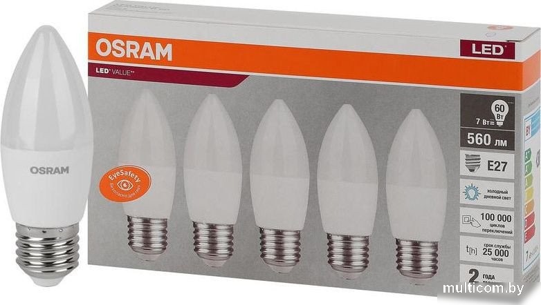 Светодиодная лампочка Osram LED Value 4058075578074 (5 шт)