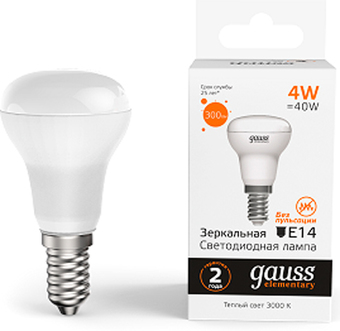 Светодиодная лампочка Gauss Elementary R39 4W 300lm 3000K E14 LED 63114