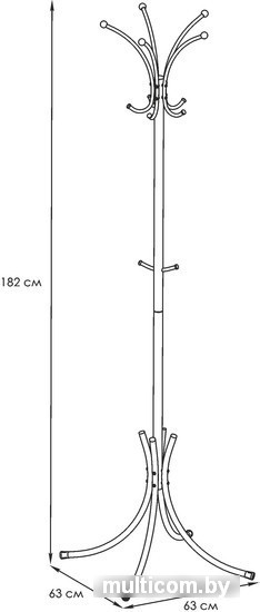 Вешалка для одежды ЗМИ Корона ВНП 366 (черный)