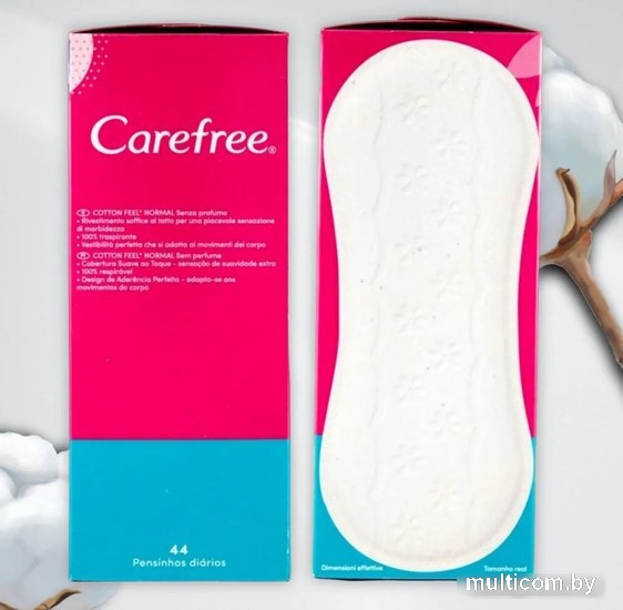 Прокладки ежедневные Carefree Cotton Feel Normal (44 шт)
