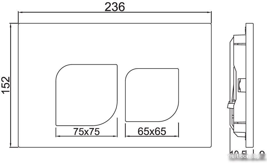 Панель смыва Jaquar JCP-CHR-852415