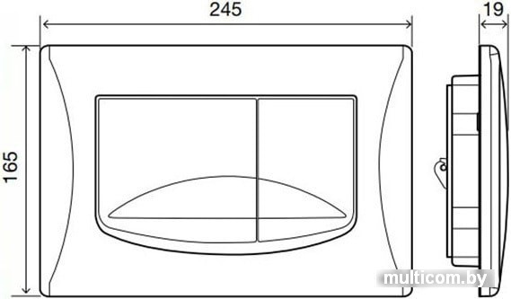 Панель смыва OLI River 638508 (золотистый)