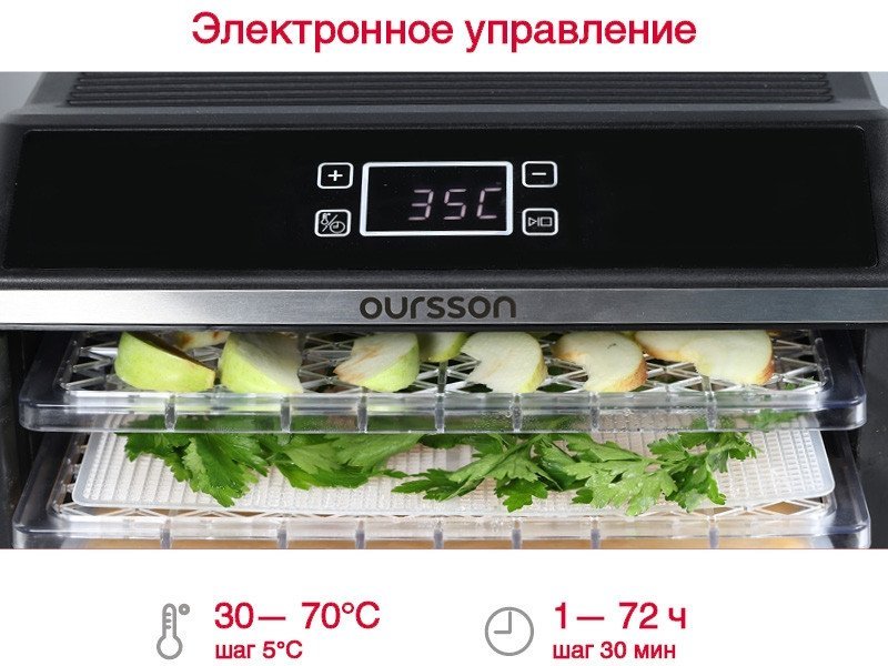 Сушилка для овощей и фруктов Oursson DR60102D/BL