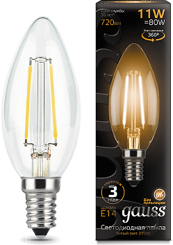 Люминесцентная лампа Gauss Filament E14 11W 810lm 2700K 103801111 (10 шт)