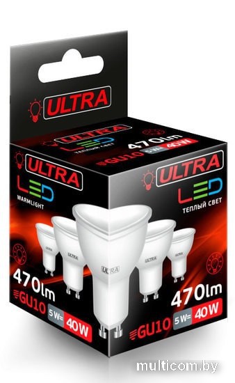 Светодиодная лампа Ultra LED GU10 5 Вт 3000 К