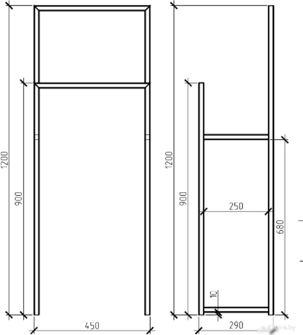 Вешалка для одежды Allerd 120 Rion 120x45 1070200000 (черный муар)