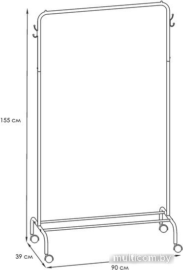 Стойка для одежды ЗМИ Радуга 2 ВНП 299 (черный)