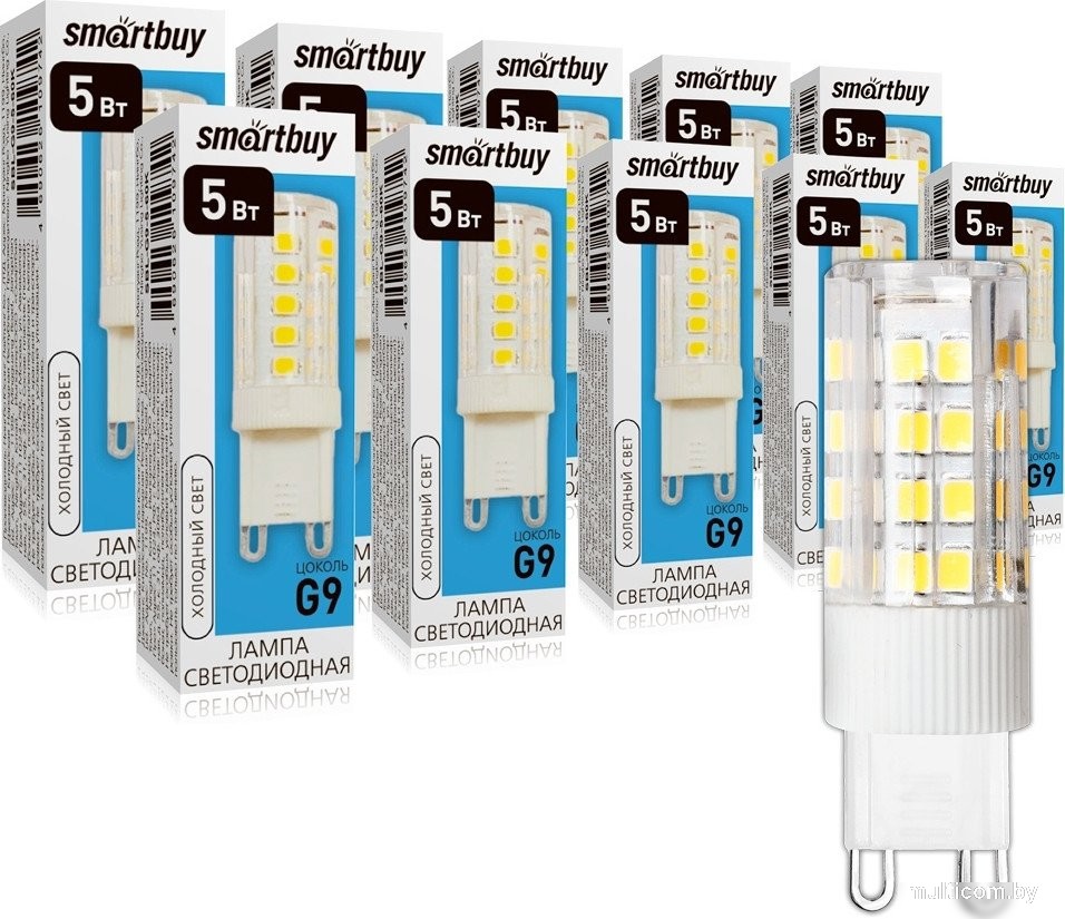 Светодиодная лампочка SmartBuy G9 5Вт 6000К SBL-G9-5-60K